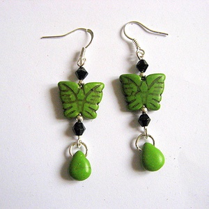 cercei howlite verde 29279 - Artynos.ro