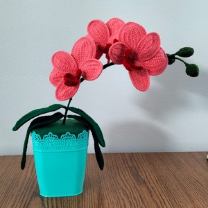 Orhidee crosetata, Casă & Stil de viață, Accesorii pentru decorat casa, Suport de flori, Ghiveci și jardiniere, Croșetat, ARTYNOS