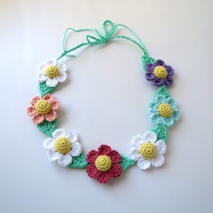 Coroniță cu flori croșetate, Accesorii nunta, Accesorii de nunta, Voal mirese, Crosetat, ARTYNOS