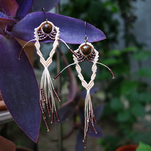 Cercei micro-macrame Bronzit - Artynos.ro