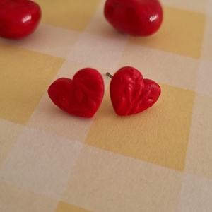 Cercei inima stud rosii, Bijuterii, Cercei, Cercei cerc, Confectionarea bijuteriilor, ARTYNOS