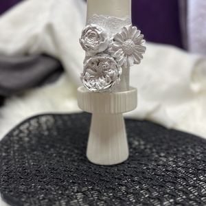 Lumanare flori din beton, Accesorii nuntă, Materiale decor pentru nuntă, Lumânări de nuntă și suport lumânări, Lumânare și fabricarea lumânărilor, Obiecte pictate, ARTYNOS