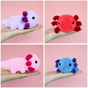 Jucarie din fir plusat - Axolotl crosetat, Jucării și echipamente pentru copii, Plușuri, Figurine de pluș, Împletitură, ARTYNOS