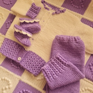 Costumas bebelusi 6-8 luni, crosetat, Îmbrăcăminte și modă, Haine bebeluși, haine copii, Pulover si cardigan copii, Altele, ARTYNOS