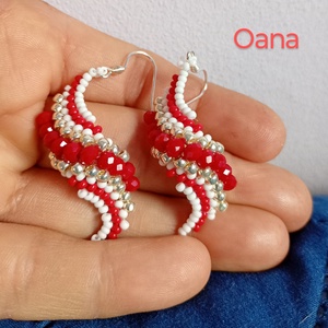 Cercei spirala Oana, Bijuterii, Cercei, Cercei agatati, Cusatura, ARTYNOS
