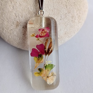 Pandantiv unicat handmade cu flori presate , Bijuterii, Coliere, Pandativ, Aranjament de flori, Confecționarea bijuteriilor, ARTYNOS