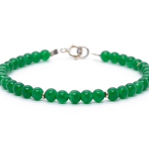 Bratara din agat verde sfere 4 mm - Artynos.ro