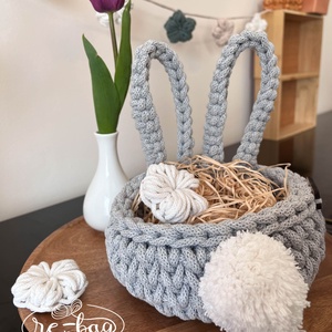 Coșuleț depozitare cu formă de iepuraș, Casă & Stil de viață, Accesorii pentru decorat casa, Decorațiuni de masă și decorațiuni pentru rafturi , Decorațiuni de masă, Croșetat, ARTYNOS