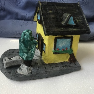 Casuta pictata, Casa & Stil de viata, Accesorii pentru decorat casa, Decoratiuni de masa si decoratiuni pentru rafturi , Bonsai, bonsai boluri, bonsai copac, Arta de hartie, Pictura, ARTYNOS