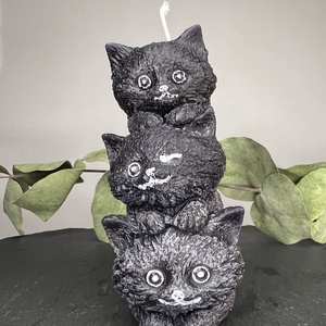 Lumanare decorativa trio pisici, Casă & Stil de viață, Lumânări, parfumuri, arome, Lumânare - lumânări artizanale, Lumânare și fabricarea lumânărilor, ARTYNOS