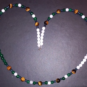 Colier handmade cu pietre semipretioase si accesorii argint - Artynos.ro
