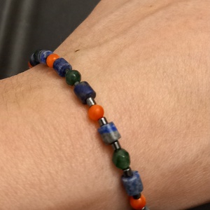 Bratara handmade cu pietre semipretioase si argint, Bijuterii, Brățări, Brățară cu mărgele, , ARTYNOS