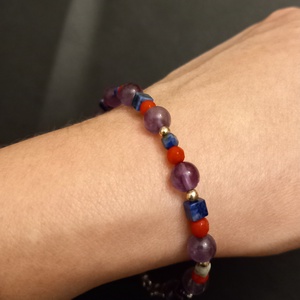 Bratara handmade cu pietre semipretioase si argint, Bijuterii, Brățări, Brățară cu mărgele, , ARTYNOS