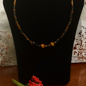 Colier handmade cu pietre semipretioase si argint - Artynos.ro