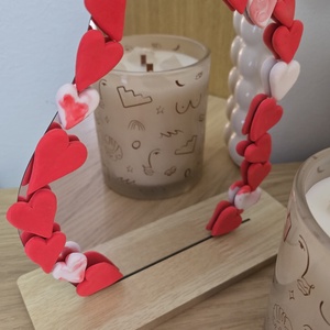 Oglinda handmade bucati de inima, , Plastilina, ARTYNOS