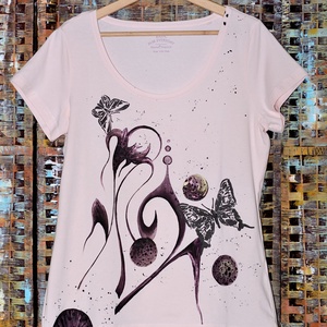 Tricou pictat, Joy Collection, Imbracaminte si moda, Haine dama, Tricou si top de dama, Pictura, ARTYNOS