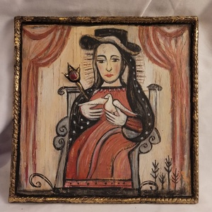 Icoana cu Sf. Maria Magdalena, Accesorii nunta, Accesorii si cadouri de burlaci, Lucrare cu argila, Pictura, ARTYNOS