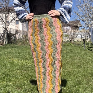 Fustă midi cu șliț, Îmbrăcăminte și modă, Haine damă, Fustă damă, Croșetat, Cusătură, ARTYNOS