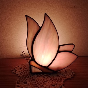 Un fluture care renaște în lumină Suport de lumânare Tiffany , Casa & Stil de viata, Lumanari, parfumuri, arome, Lumanari si sfesnice, Arta de sticla, ARTYNOS