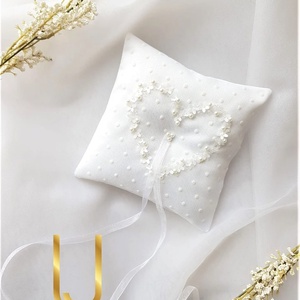 Pernuta verighete brodata manual, Accesorii nuntă, Accesorii de nuntă, Suport verighete și perne pentru inele, Broderie, Cusătură, ARTYNOS