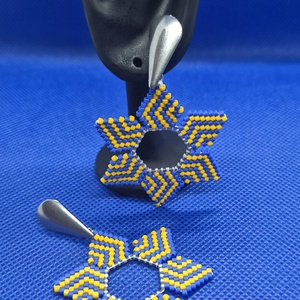 Cercei hexagon Arlechino, Bijuterii, Cercei, Cercei agatati, Cusatura, ARTYNOS